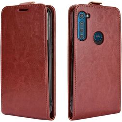 Mobigear Motorola One Fusion Plus Flipfodral - Brun