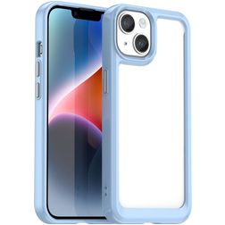 Mobigear Crystal iPhone 15 Plus Hardcase Back cover - Trasparente / Blu