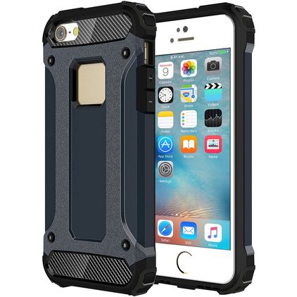 Mobigear Outdoor iPhone SE (2016) Fodral Hårdplast Skal Stötsäkert - Mörkblå