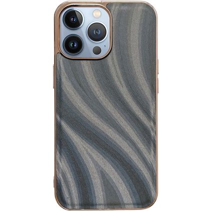 Mobigear Wavy iPhone 14 Pro Hårdt Bagsidecover - Sølv