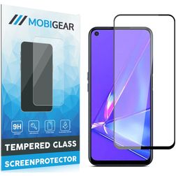 Mobigear Premium OPPO A92 Glas Skærmbeskytter - Case Friendly - Sort
