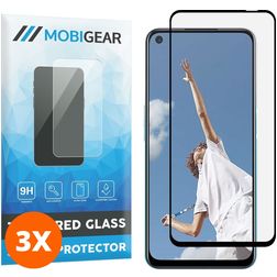 Mobigear Premium OPPO A52 Vidro temperado Película de ecrã - Compatível com capas - Preto (Pack de 3)