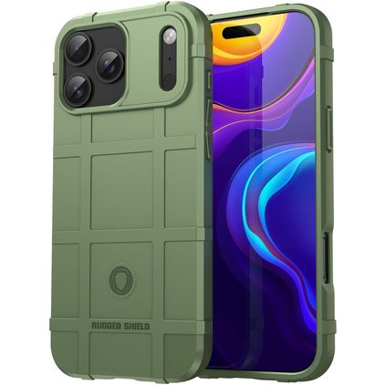 Mobigear Rugged Shield iPhone 17 Pro Max TPU flexible Carcasa Antigolpes - Verde