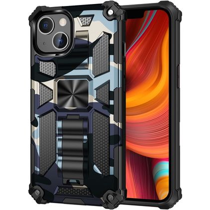 Mobigear Armor Stand iPhone 13 Hardcase Back cover Antiurto con supporto - Blu navy