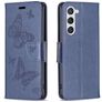 Mobigear Butterfly Samsung Galaxy S23 Funda tipo libro Cartera - Azul