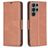 Mobigear Excellent Samsung Galaxy S25 Ultra Pungetui med Seddelrum - Brun