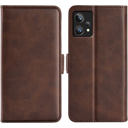Mobigear Slim Magnet Realme 9 Pro Plus Pungetui med Seddelrum - Brun