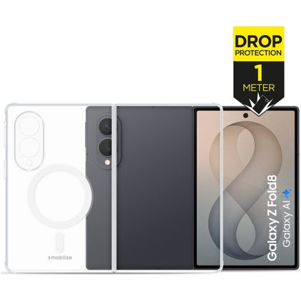 Mobilize Naked Protection Gennemsigtig Samsung Galaxy Z Fold 8 MagSafe Hårdt Bagsidecover Stødsikkert - Gennemsigtig