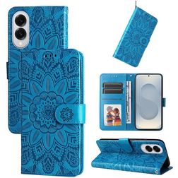 Mobigear Sunflower Samsung Galaxy S25 Edge Wallet case - Blue