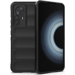 Mobigear Bumpy Xiaomi 12T TPU flexível Capa traseira - Preto