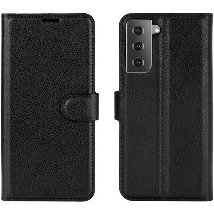 Mobigear Classic Samsung Galaxy S21 Knížkové pouzdro Peněženka - Černá