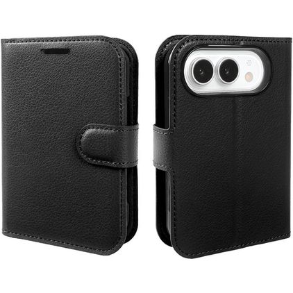 Mobigear Classic iPhone Duo Funda tipo libro Cartera - Negro