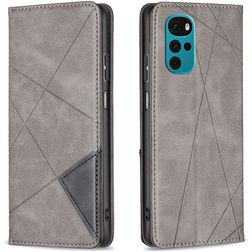 Mobigear Rhombus Slim Motorola Moto G22 Plånboksfodral - Grå