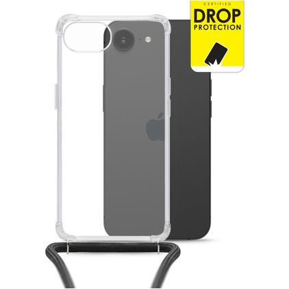 My Style Loop Gennemsigtig iPhone 16e Fleksibel TPU Cover med snor - Gennemsigtig