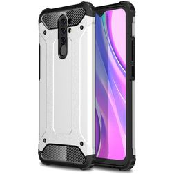 Mobigear Outdoor Xiaomi Redmi 9 Fodral Hårdplast Skal Stötsäkert - Silver