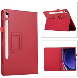 Mobigear Classic Samsung Galaxy Tab S11 Knížkové pouzdro + Držák na stylus - Červená