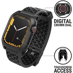 Catalyst Waterproof Case Silikoni Apple Watch - 41 mm Ranneke Säädettävä taittolukko - Musta