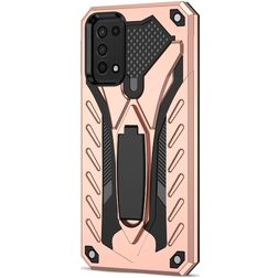 Mobigear Armor Stand Samsung Galaxy A03s Kova Suojakuori Iskunkestävä + Teline - Ruusukulta