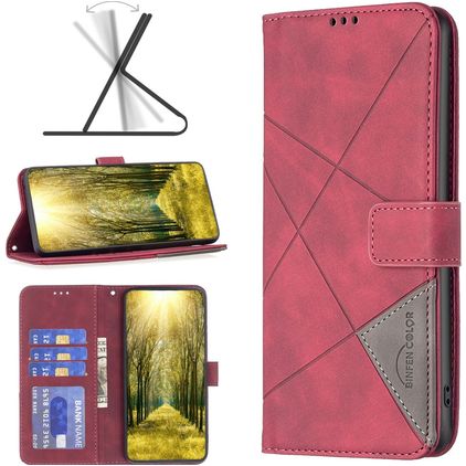 Mobigear Rhombus Google Pixel 7a Capa livro Carteira - Vermelho