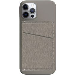 Nudient Magnet Thin Tarjetero Cuero - 3 tarjetas - Compatible con MagSafe - Clay Beige