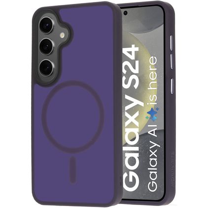 Mobiparts Hardcover Samsung Galaxy S24 MagSafe Plástico rígido Capa traseira - Satin Purple