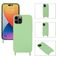 Mobigear Lanyard iPhone 14 Pro Max Silicone Cover con cordino - Verde