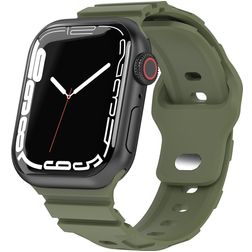 Mobigear Sport Armor Silikone Apple Watch Urrem Stiftlukning - 42/41/40/38 mm - Olive