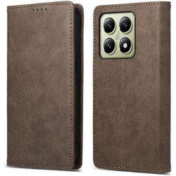 Mobigear Wallet Xiaomi 14T Lompakkokotelo + Setelitasku - Ruskea