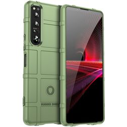 Mobigear Rugged Shield Sony Xperia 10 V TPU flessibile Back cover Antiurto - Verde