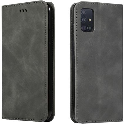 Mobigear Retro Slim Samsung Galaxy A51 Etui z klapką - Szary