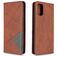 Mobigear Rhombus Slim Samsung Galaxy A41 Funda tipo libro - Marrón