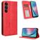 Mobigear Sensation Samsung Galaxy M55 Funda tipo libro Cartera - Rojo