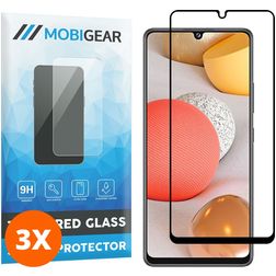 Mobigear Premium Samsung Galaxy A42 Tempered Glass Screen Protector - Case Friendly - Black (3-Pack)