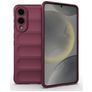 Mobigear Bumpy Samsung Galaxy S25 Edge Case Flexible TPU Backcover - Red