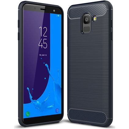 Mobigear Brushed Slim Samsung Galaxy J6 (2018) Flexible TPU Back cover - Navy Blue