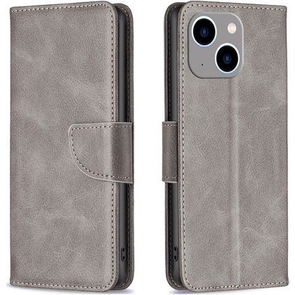 Mobigear Excellent iPhone 15 Plus Funda tipo libro Cartera - Gris