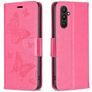 Mobigear Butterfly Samsung Galaxy A24 Wallet case - Magenta