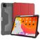 Mutural Tri-Fold Tough iPad Pro 12,9 tum (2021) Plånboksfodral + Pennhållare - Svart / Röd