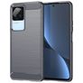 Mobigear Brushed Slim POCO F4 TPU flexível Capa traseira - Cinzento