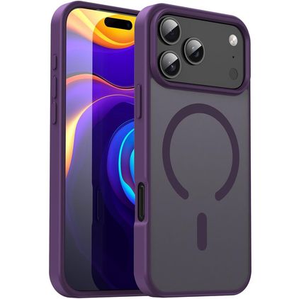 Mobigear Shockproof iPhone 18 Pro Max MagSafe Hardcase Etui plecki - Crystal Purple