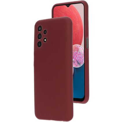 Mobiparts Samsung Galaxy A13 4G Silikon Etui plecki - Plum Red