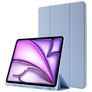 Mobigear Tri-Fold Gel iPad Air 13 polegadas (2024) TPU / Pele sintética Capa traseira + Suporte para caneta stylus + Suporte - Azul