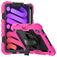 Mobigear SureGrip Xtreme iPad Mini 6 (2021) Plastica rigida / Silicone Back cover + Portapenna + Tracolla + Supporto - Nero / Rosa
