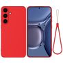Mobigear Rubber Touch Samsung Galaxy S25 FE Silikon Etui plecki - Czerwony