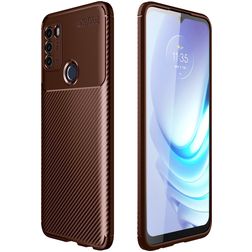 Mobigear Racing Motorola Moto G50 Flexibel TPU Skal - Brun
