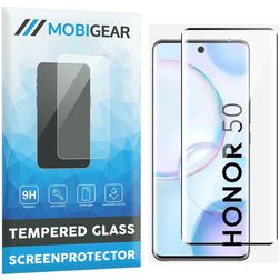 Mobigear Premium HONOR 50 Härdat glas Skärmskydd - Skalvänligt - Svart