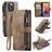 CaseMe C30 iPhone 14 Pro Funda tipo libro Cartera - Marrón