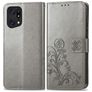 Mobigear Clover OPPO Find X5 Pro Cover a libro portafoglio - Grigio