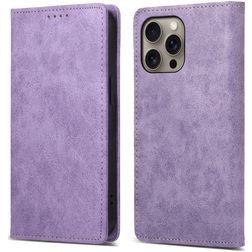 Mobigear Wallet iPhone 16 Pro Max Cover a libro portafoglio - Viola