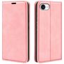 Mobigear Retro Slim iPhone 16e Lompakkokotelo + Setelitasku - Vaaleanpunainen